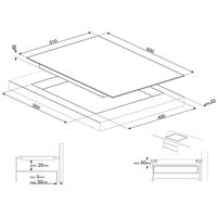 Miniatura 3 de VITROCERAMICA INDUCCION SMEG SI5632D 3 ZONAS COCCION ANCHO 60 CM