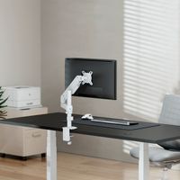 Miniatura 6 de AISENS Soporte de Mesa Eco Contrapeso Giratorio e Inclinable para Monitor TV 9KG  3 Pivotes  1 Brazo  de 17  32   Negro