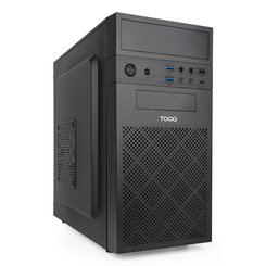 TOOQ  Caja Minitorre Micro-ATX “ISOBOX ULTRA”, Negra  Negro Incluye Fuente