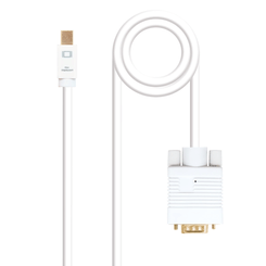 Nanocable - CABLE CONVERSOR MINI DP/M A VGA/M, BLANCO 3 M