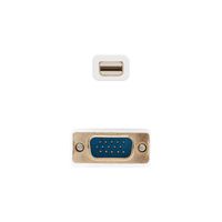 Miniatura 3 de Nanocable - CABLE CONVERSOR MINI DP/M A VGA/M, BLANCO 3 M