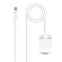 Miniatura 5 de Nanocable - CABLE CONVERSOR MINI DP/M A VGA/M, BLANCO 3 M