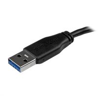 Miniatura 2 de CABLE 0 5M USB 3.0 DELGADO A MACHO A MICRO B MAC HO