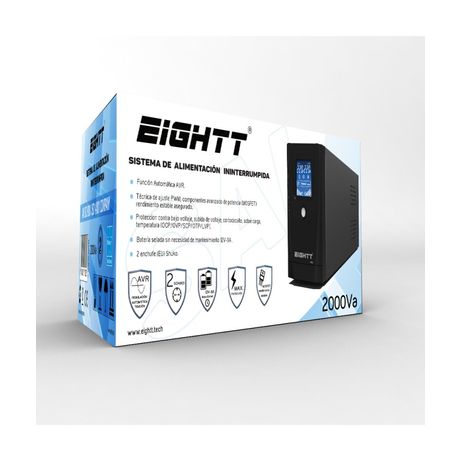 Eightt SAI 2000Va 240V 2-Shuko AVR - Imagen 2 de 3 Eightt SAI 2000Va 240V 2-Shuko AVR - Imagen 2 de 3