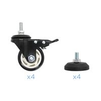 Miniatura 4 de Tooq FS20200M-B Soporte Suelo Ruedas/Bases 60-105