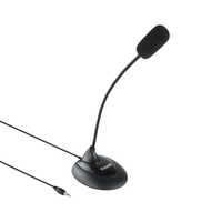Miniatura 1 de MICROFONO TOOQ TQMM-213 JACK3.5MM NEGRO MULTIMEDIA FLEXIBLE