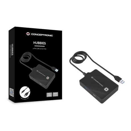 HUB USB 2.0 & 3.0 CONCEPTRONIC HUBBIES10B 4 PUERTOS Y CABLE DE 90CM - Imagen 2 de 4 HUB USB 2.0 & 3.0 CONCEPTRONIC HUBBIES10B 4 PUERTOS Y CABLE DE 90CM - Imagen 2 de 4