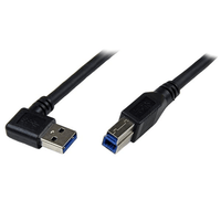 Miniatura 1 de 1m Black USB 3 Cable Right Angle A to B