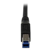 Miniatura 2 de 1m Black USB 3 Cable Right Angle A to B