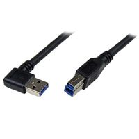 Miniatura 6 de 1m Black USB 3 Cable Right Angle A to B
