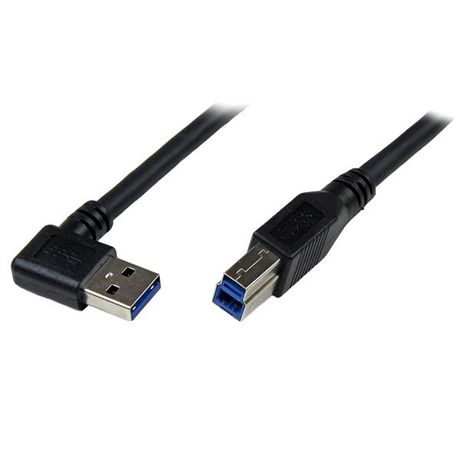 1m Black USB 3 Cable Right Angle A to B - Imagen 6 de 6 1m Black USB 3 Cable Right Angle A to B - Imagen 6 de 6
