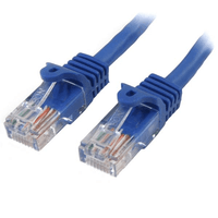 Miniatura 1 de 0.5m Blue Snagless Cat5e Patch Cable