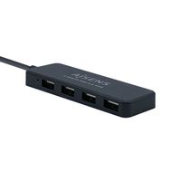 Miniatura 4 de HUB USB AISENS CONECTORES USB-A 2.0 MACHO A 4X USB-A 2.0 HEMBRA CABLE 30CM NEGRO A104-0402