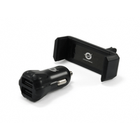 Miniatura 1 de CARGADOR COCHE CONCEPTRONIC CUSBCAR2AKIT USB 2A NEGRO + SOPORTE