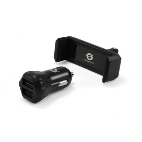 CARGADOR COCHE CONCEPTRONIC CUSBCAR2AKIT USB 2A NEGRO + SOPORTE - Imagen 2 de 6 CARGADOR COCHE CONCEPTRONIC CUSBCAR2AKIT USB 2A NEGRO + SOPORTE - Imagen 2 de 6