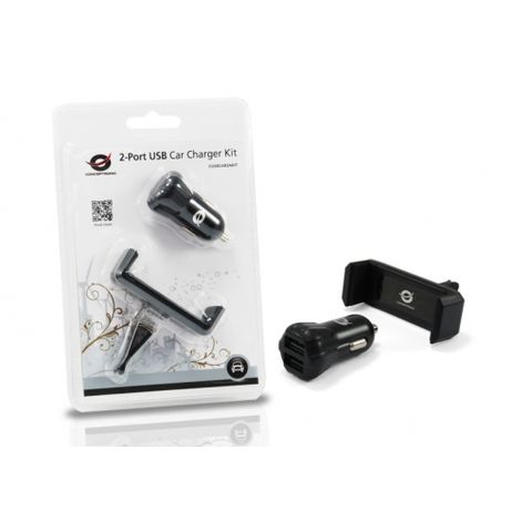 CARGADOR COCHE CONCEPTRONIC CUSBCAR2AKIT USB 2A NEGRO + SOPORTE - Imagen 4 de 6 CARGADOR COCHE CONCEPTRONIC CUSBCAR2AKIT USB 2A NEGRO + SOPORTE - Imagen 4 de 6