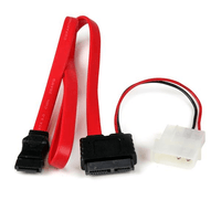 Miniatura 1 de Adaptador Cable SATA Slimline Linea Delgada 13 Pines a Molex Macho LP4