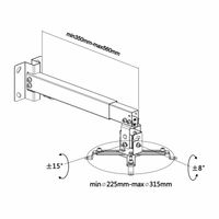 Miniatura 2 de AISENS CWP01TSE-047 SOPORTE PROYECTOR INCLINABLE TECHO NEGRO