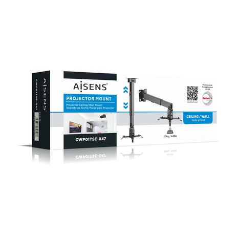 AISENS CWP01TSE-047 SOPORTE PROYECTOR INCLINABLE TECHO NEGRO - Imagen 3 de 11 AISENS CWP01TSE-047 SOPORTE PROYECTOR INCLINABLE TECHO NEGRO - Imagen 3 de 11