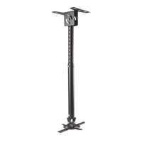 Miniatura 4 de AISENS CP02TSRE-051 SOPORTE DE TECHO PARA PROYECTOR HASTA 20KG PASACABLES NEGRO