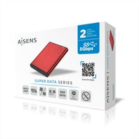 Miniatura 3 de AISENS Caja Externa 2,5" ASE-2525RED 9.5mm SATA a USB 3.0/USB3.1 Gen1, Rojo