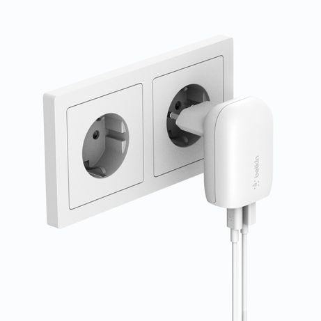 CARGADOR DOMÉSTICO BELKIN WCB007VFWH BOOST CHARGE USB-C + USB PPS 37W - Imagen 5 de 6 CARGADOR DOMÉSTICO BELKIN WCB007VFWH BOOST CHARGE USB-C + USB PPS 37W - Imagen 5 de 6