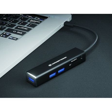 HUB 3.1 USB-C CONCEPTRONIC DONN08 3 PUERTOS USB 3.0 Y LECTOR TARJETAS SD / MICROSD - Imagen 3 de 5 HUB 3.1 USB-C CONCEPTRONIC DONN08 3 PUERTOS USB 3.0 Y LECTOR TARJETAS SD / MICROSD - Imagen 3 de 5
