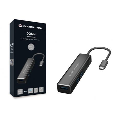HUB 3.1 USB-C CONCEPTRONIC DONN08 3 PUERTOS USB 3.0 Y LECTOR TARJETAS SD / MICROSD - Imagen 4 de 5 HUB 3.1 USB-C CONCEPTRONIC DONN08 3 PUERTOS USB 3.0 Y LECTOR TARJETAS SD / MICROSD - Imagen 4 de 5