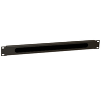 Miniatura 1 de WP Guía Cable con cepillo 1U black  RAL 9005