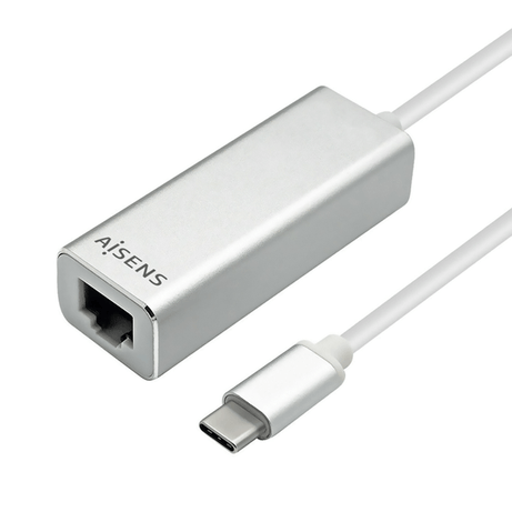 ADAPTADOR AISENS USB 3.1 TIPO-C A LAN ETHERNET 10/100/1000 MBPS 15CM PLATA A109-0341 - Imagen 1 de 3 ADAPTADOR AISENS USB 3.1 TIPO-C A LAN ETHERNET 10/100/1000 MBPS 15CM PLATA A109-0341 - Imagen 1 de 3