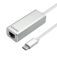 Miniatura 3 de ADAPTADOR AISENS USB 3.1 TIPO-C A LAN ETHERNET 10/100/1000 MBPS 15CM PLATA A109-0341