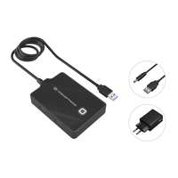 Miniatura 1 de HUB USB3.0 CONCEPTRONIC  HUBBIES11B 4 PUERTOS Y CABLE DE 90CM CON ALIMENTADOR