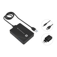 Miniatura 4 de HUB USB3.0 CONCEPTRONIC  HUBBIES11B 4 PUERTOS Y CABLE DE 90CM CON ALIMENTADOR