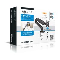 Miniatura 4 de Aisens - Soporte De Mesa Pro Contrapeso Giratorio E Inclinable Para Monitor TV 6,5KG (3 PIVOTES, 1 BRAZO) DE 13-27, NEGRO