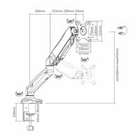 Miniatura 5 de Aisens - Soporte De Mesa Pro Contrapeso Giratorio E Inclinable Para Monitor TV 6,5KG (3 PIVOTES, 1 BRAZO) DE 13-27, NEGRO
