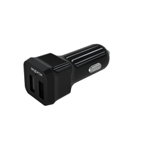 Miniatura 1 de CARGADOR APPROX PARA COCHE 2 USB 5V  2.4AH COLOR NEGRO APPUSBCAR24B