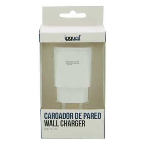 iggual cargador de pared 1xUSB 5V/2A (10W) - Imagen 1 de 2 iggual cargador de pared 1xUSB 5V/2A (10W) - Imagen 1 de 2