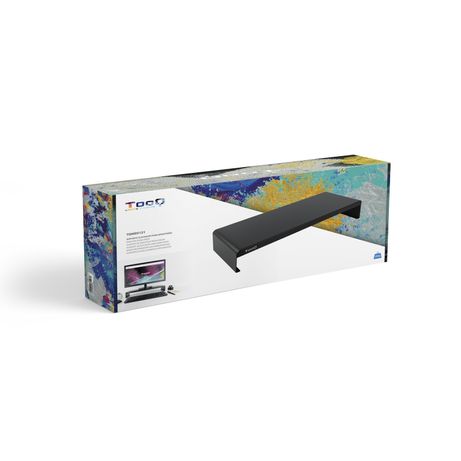 Tooq Soporte elevador para monitor/portátil NEGRO - Imagen 2 de 8 Tooq Soporte elevador para monitor/portátil NEGRO - Imagen 2 de 8