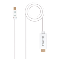 Miniatura 1 de CABLE MINI DISPLAYPORT - HDMI NANO CABLE 5M BLANCO