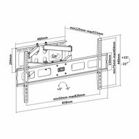 Miniatura 2 de SOPORTE AISENS WT70TSLE-029 PARED PANTALLAS 37P - 90P GIRATORIO / INCLINABLE / NIVELABLE NEGRO WT70TSLE-029