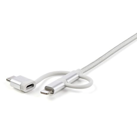 1M 3 IN 1 CHARGER - LIGHTNING USB C OR MICRO-USB - BRAID ED - Imagen 2 de 8 1M 3 IN 1 CHARGER - LIGHTNING USB C OR MICRO-USB - BRAID ED - Imagen 2 de 8