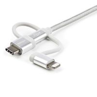 Miniatura 5 de 1M 3 IN 1 CHARGER - LIGHTNING USB C OR MICRO-USB - BRAID ED