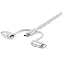 Miniatura 6 de 1M 3 IN 1 CHARGER - LIGHTNING USB C OR MICRO-USB - BRAID ED