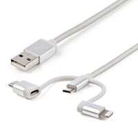 Miniatura 8 de 1M 3 IN 1 CHARGER - LIGHTNING USB C OR MICRO-USB - BRAID ED