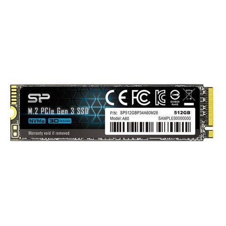 SILICON POWER P34A60 SSD 512GB M.2 2200MB/s PCI Express NVMe - Imagen 2 de 2 SILICON POWER P34A60 SSD 512GB M.2 2200MB/s PCI Express NVMe - Imagen 2 de 2