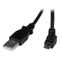 Miniatura 1 de Cable Adaptador 2m USB A Macho a Micro USB B Macho Acodado en angulo h