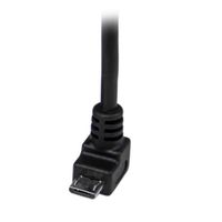 Miniatura 3 de Cable Adaptador 2m USB A Macho a Micro USB B Macho Acodado en angulo h