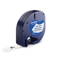 Miniatura 1 de CINTAS LETRATAG PLASTICO 12MM X 4 M NEGRO/BLANCO DYMO S0721660