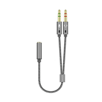 Miniatura 1 de AISENS - CABLE ADAPTADOR AUDIO JACK 3.5 4PINES/H-2XJACK 3.5 3PINES/M,