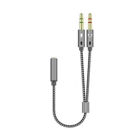 AISENS - CABLE ADAPTADOR AUDIO JACK 3.5 4PINES/H-2XJACK 3.5 3PINES/M, - Imagen 1 de 3 AISENS - CABLE ADAPTADOR AUDIO JACK 3.5 4PINES/H-2XJACK 3.5 3PINES/M, - Imagen 1 de 3